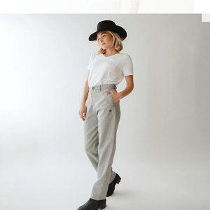 Albion tuxedo pant black and white houndstooth